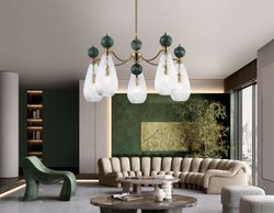 Ambrella Люстра на штанге с мрамором Ceramo Modern LH53292