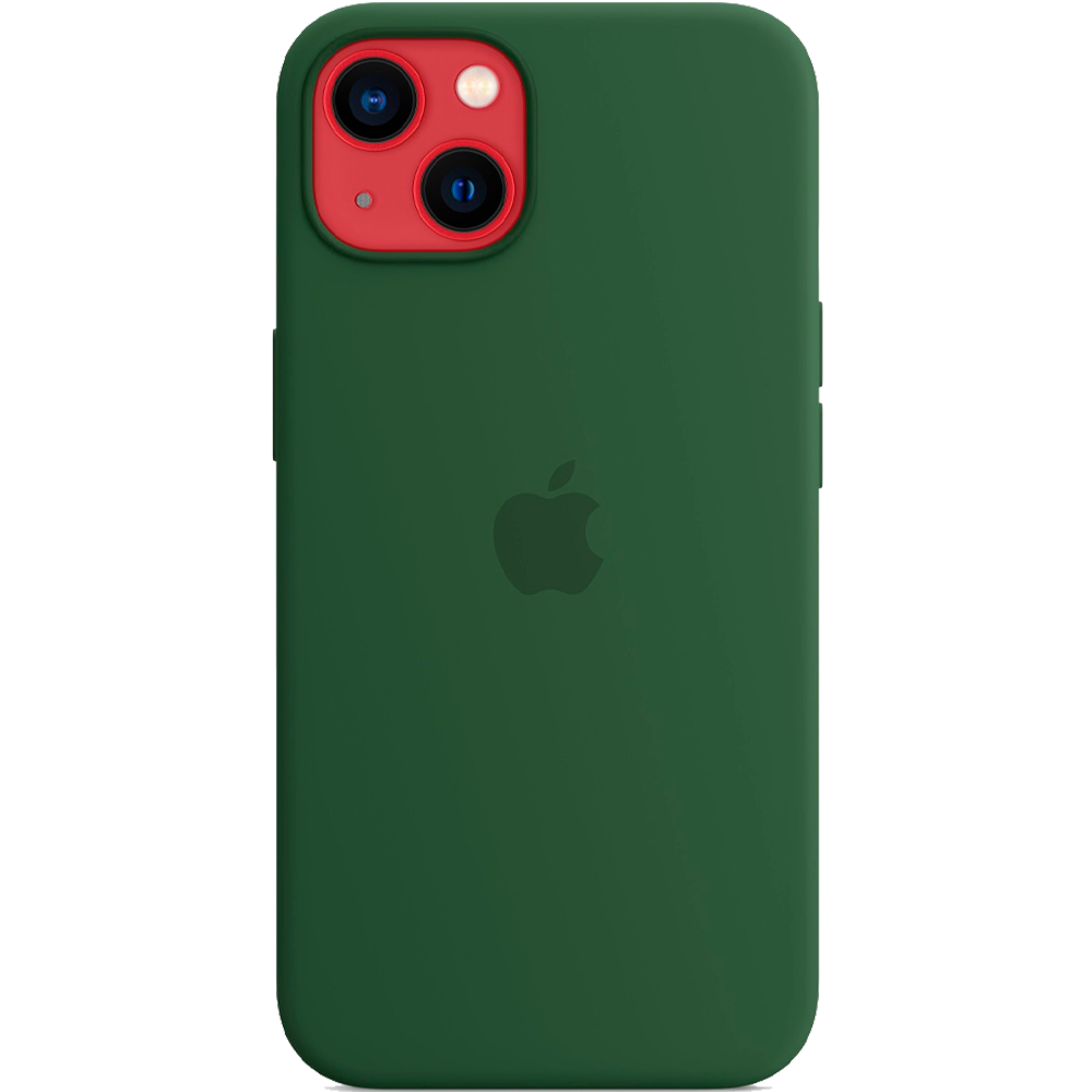 Силиконовый чехол с поддержкой MagSafe Apple Silicone Case для iPhone 13, Clover (Зеленый клевер)