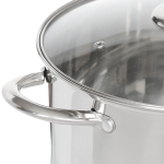 Кастрюля нерж, 9 л, с крыш, Daniks, ОБТ, SD-6HP-9, индукц