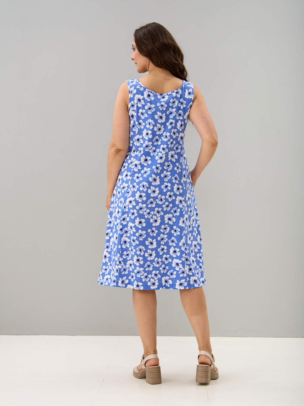 Платье П-012/голубой-мак