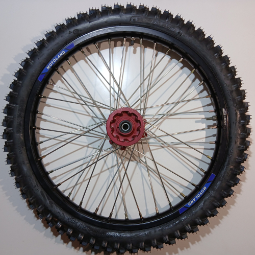 Колесо переднее в сборе красное 80/100-21 под ось Ф15мм Мотоцикл XT250HS