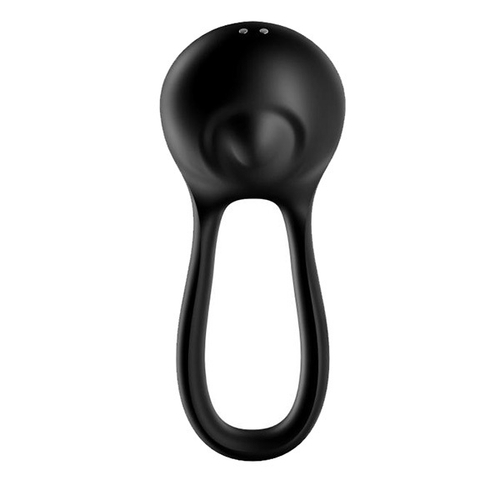 Черное эрекционное виброкольцо 5,5см Satisfyer Majestic Duo