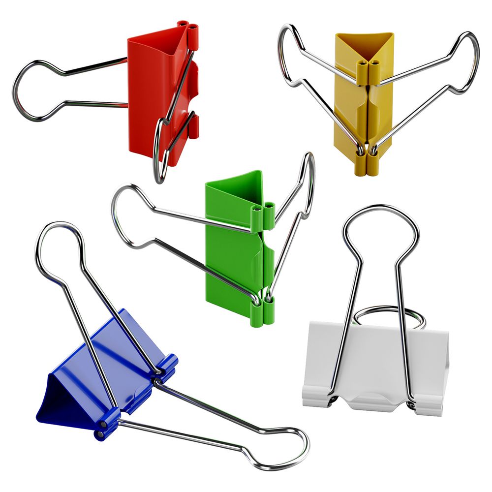 Зажим для бумаг 19мм, 12шт/упак, цветной, Berlingo