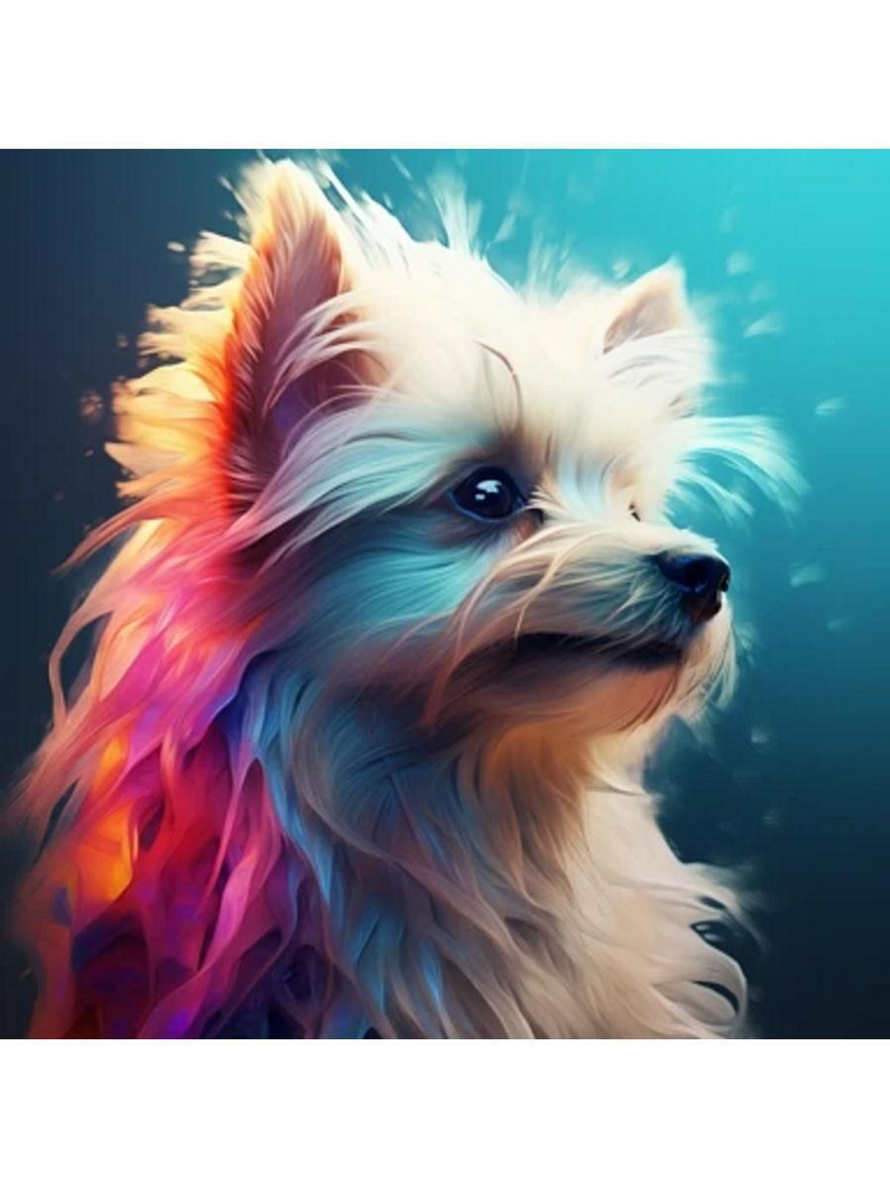 Картина по номерам 30х30см. "Собаки. Портрет собачки" 20цв. коробка (арт. Х-6350)