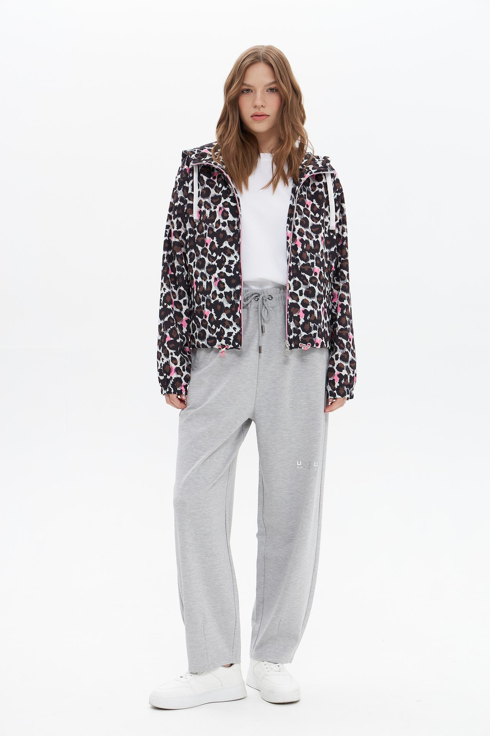 Ветровка Frieda Freddies 4738 коричневый леопард с розовым