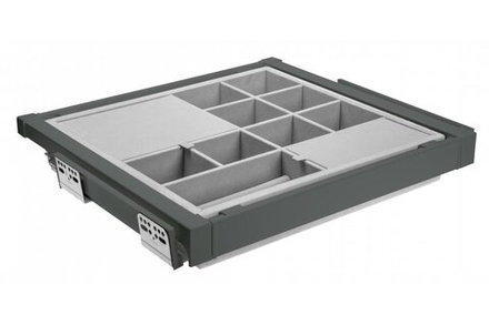 Органайзер для пренадлежностей ELITE 800мм, скрытый монтаж с доводчиком, антрацит