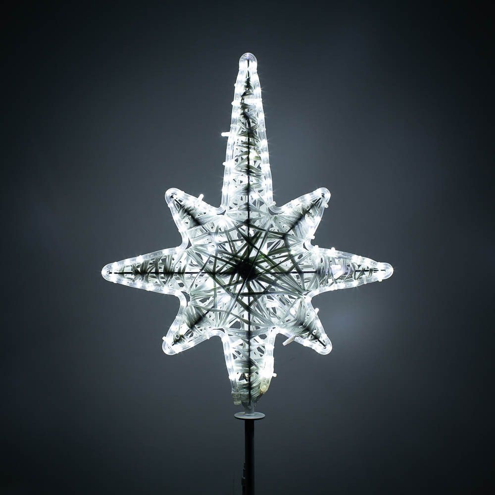 Макушка - звезда на елку «Роза ветров» из стеклонити