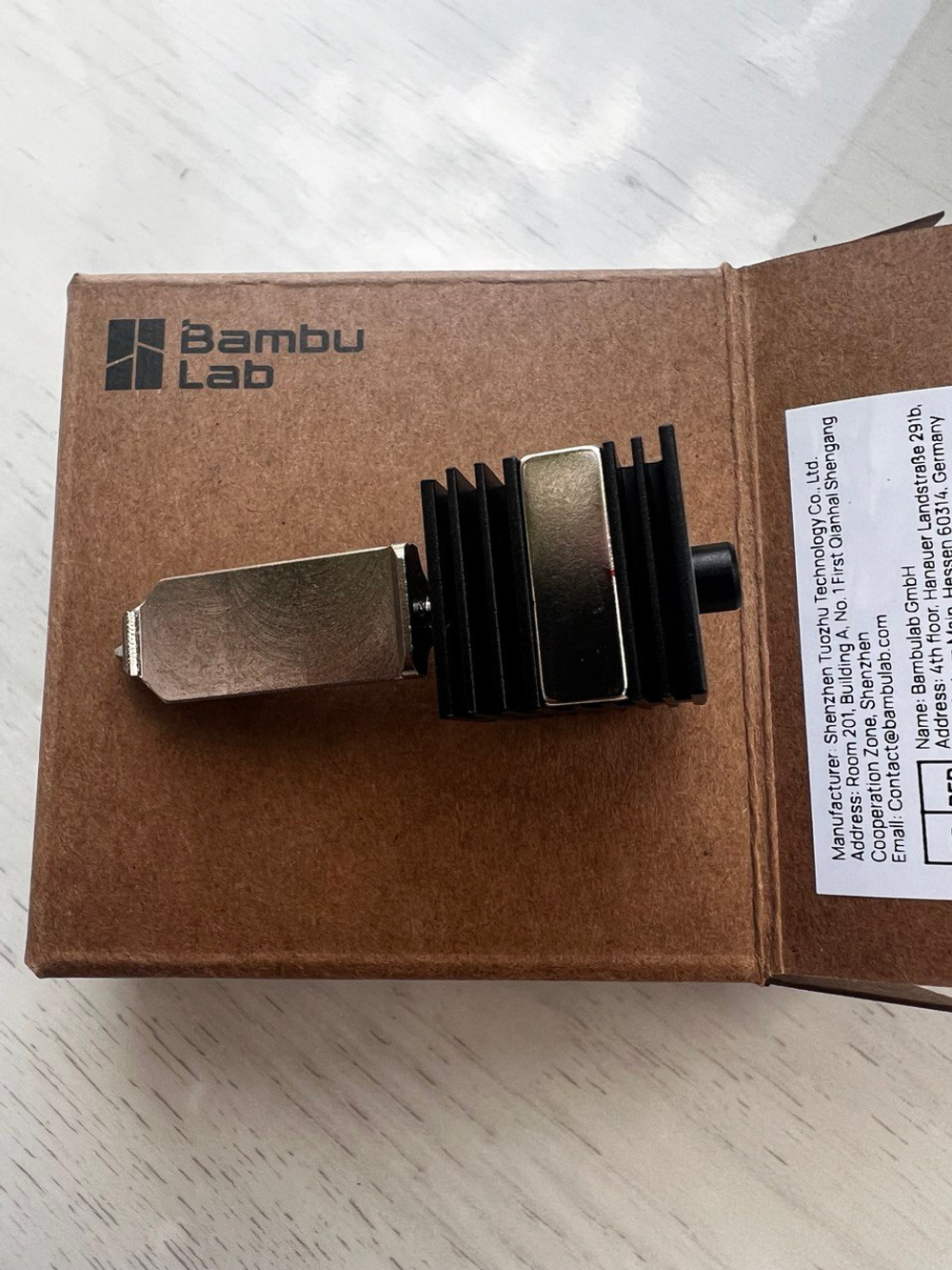 Хотэнд с соплом 0,4 мм из закаленной стали для 3Д принтера Bambu Lab A1/A1 mini FAH019