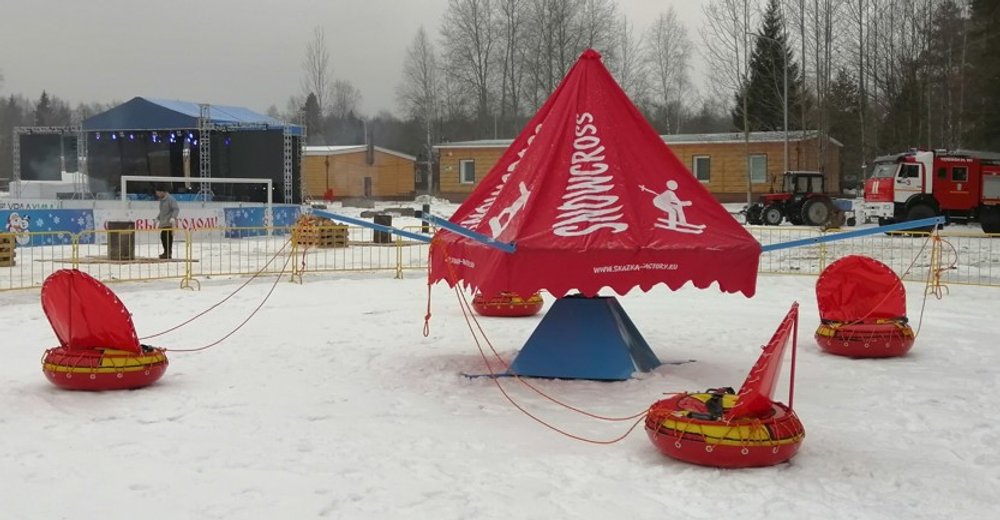 Карусель тюбинг "SNOWCROSS" зимний