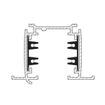 503028-R Трек четырехконтактный 3-фазный встраиваемый со стыковочными пазами (круглые медные жилы) QUATTRO, длина 2м, ЧЕРНЫЙ МАТОВЫЙ