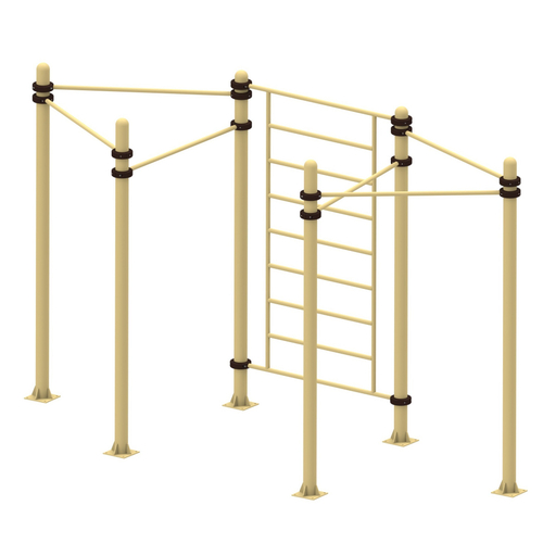 Спортивный комплекс №66, со шведской стенкой и турниками, 4330*1720*2700 мм., D=89 мм.