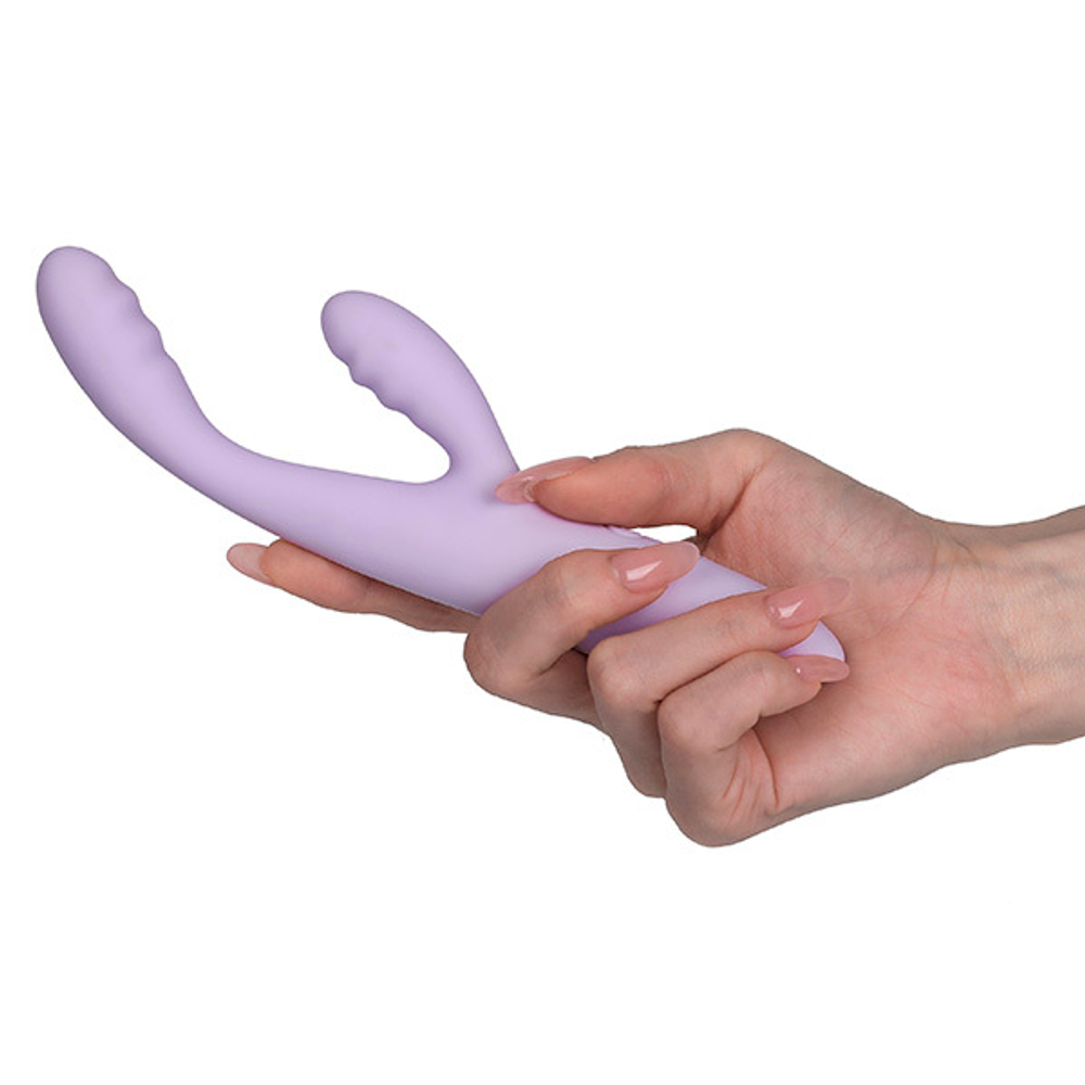 Сиреневый интерактивный вибростимулятор-кролик 17,8см с функцией нагрева Svakom Cici+ 2 SA373B