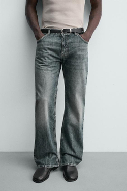 ZARA ДЖИНСЫ FLARE FIT, ЧЕРНИЛЬНО-СИНИЙ