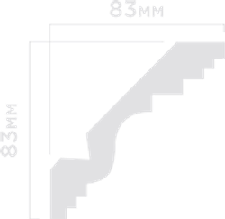 Карниз HiWood, 83x83 мм