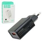Зарядное устройство DENMEN DC01 2.4A USB Black