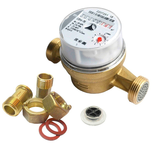 Счетчик д/воды универсальный СВУ-15 с присоединением, МЕТЕР