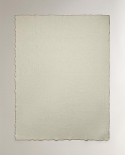 Zara Home плед из хлопка, бежевый