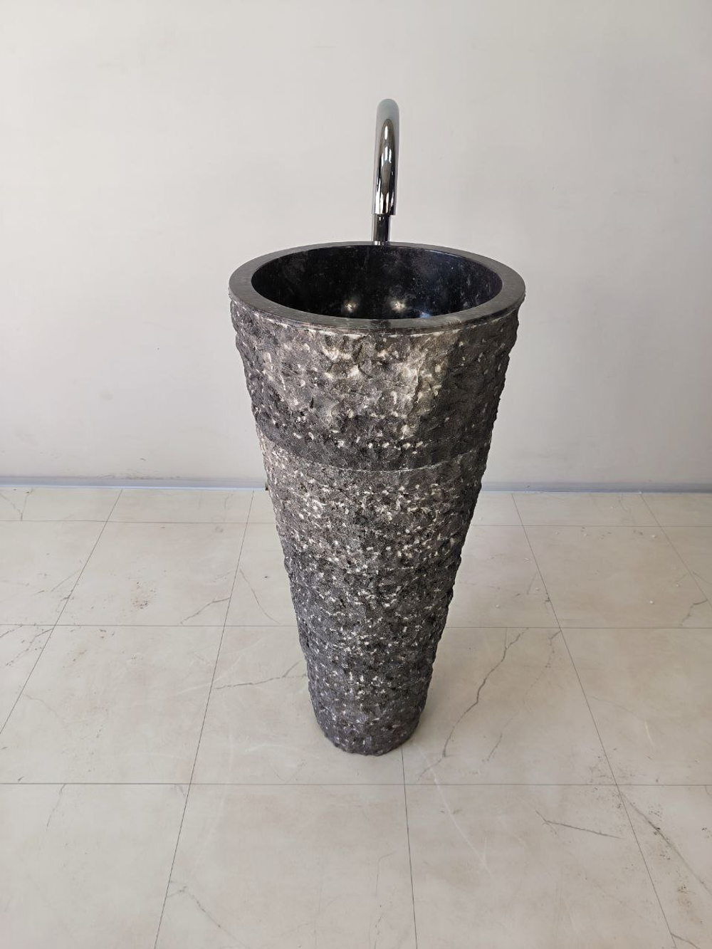Раковина напольная из мрамора Pedestal Grey Marmo MN-65940 40х40х90 из натурального камня
