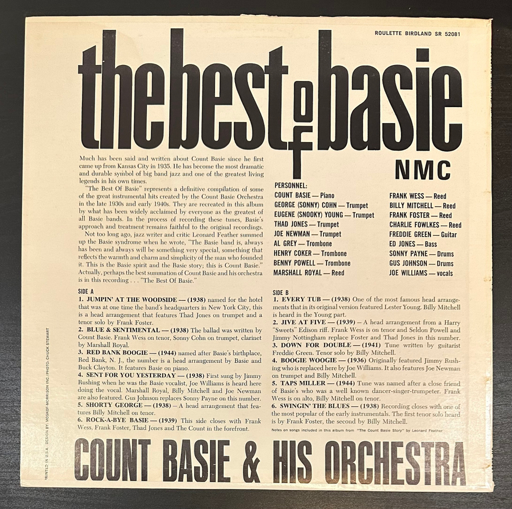 Count Basie & His Orchestra - The Best Of Basie (США 1962г.)