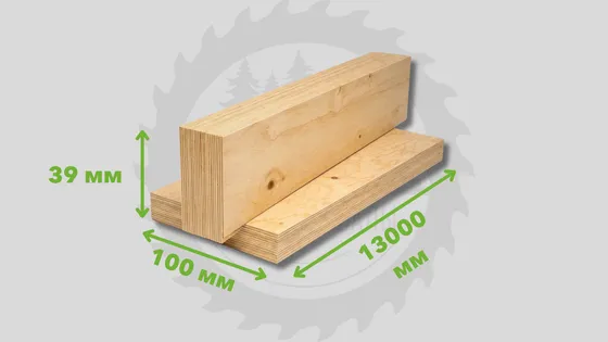 LVL Брус 39х100х13000