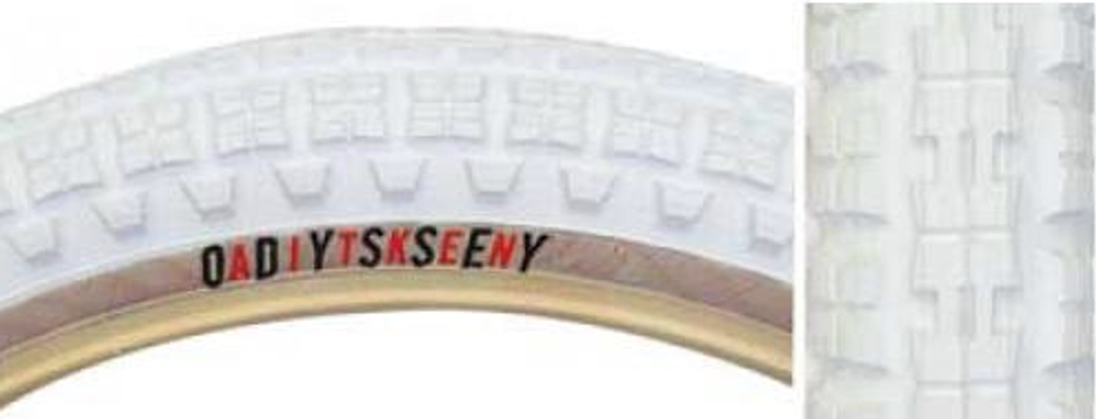 Покрышка Odyssey Mike Aitken Knobby сталь (2.10" 90 psi (белый / бежевая боковина)