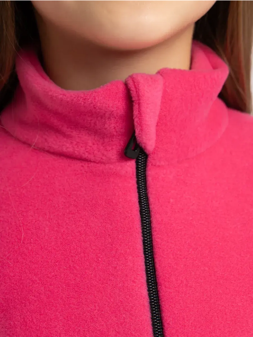Кофта флисовая детская на молнии для девочки