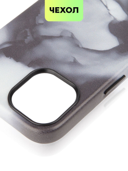 Чехол BROSCORP для Apple iPhone 13 (арт. IP13-AQUARELLE-BLACK)