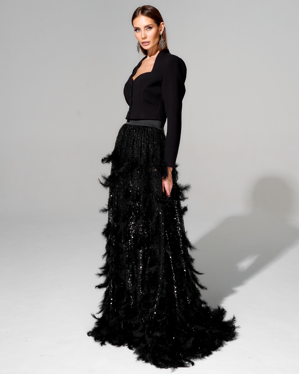 Юбка Goddess с вышивкой ручной работы