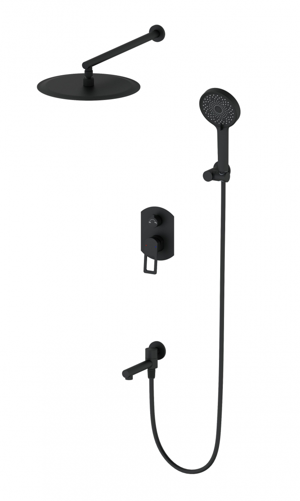Душевая система встраиваемая WONZON & WOGHAND FRAME, Черный матовый (WW-88939010-MB)