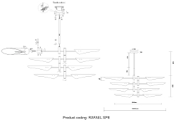 Люстра (без плафонов) Crystal Lux RAFAEL SP8 CHROME