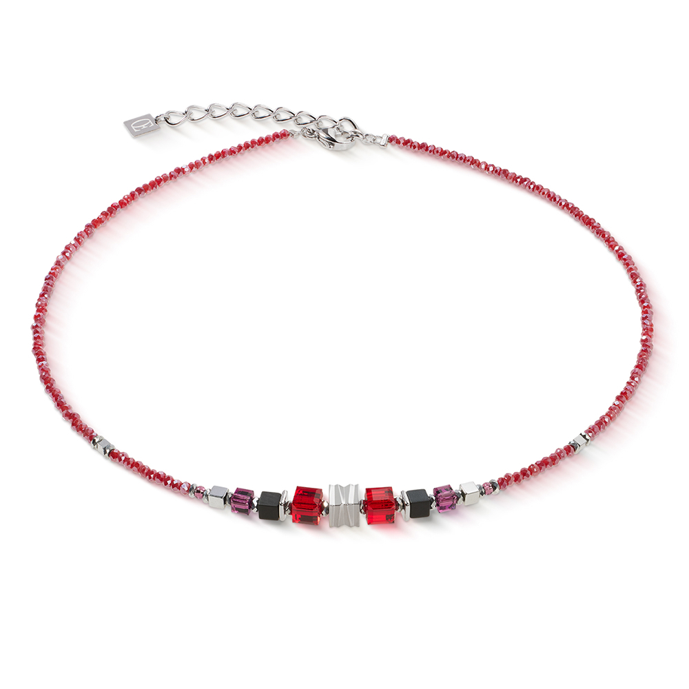 Колье Coeur de Lion Red-Silver 3044/10-0317