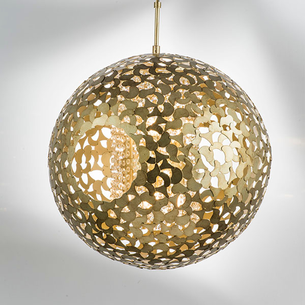 727081 Люстра VERONA 8х40W E14 ЗОЛОТО/ПРОЗРАЧНЫЙ