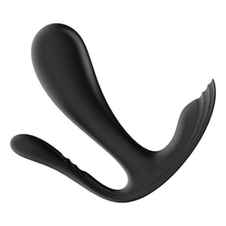 Бесшумный вибромассажер Satisfyer Top Secret+ для ношения и стимуляции точки G, черный