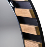 Зеркало настенное круглое Пиафорте Нигелла из дуба и ДСП