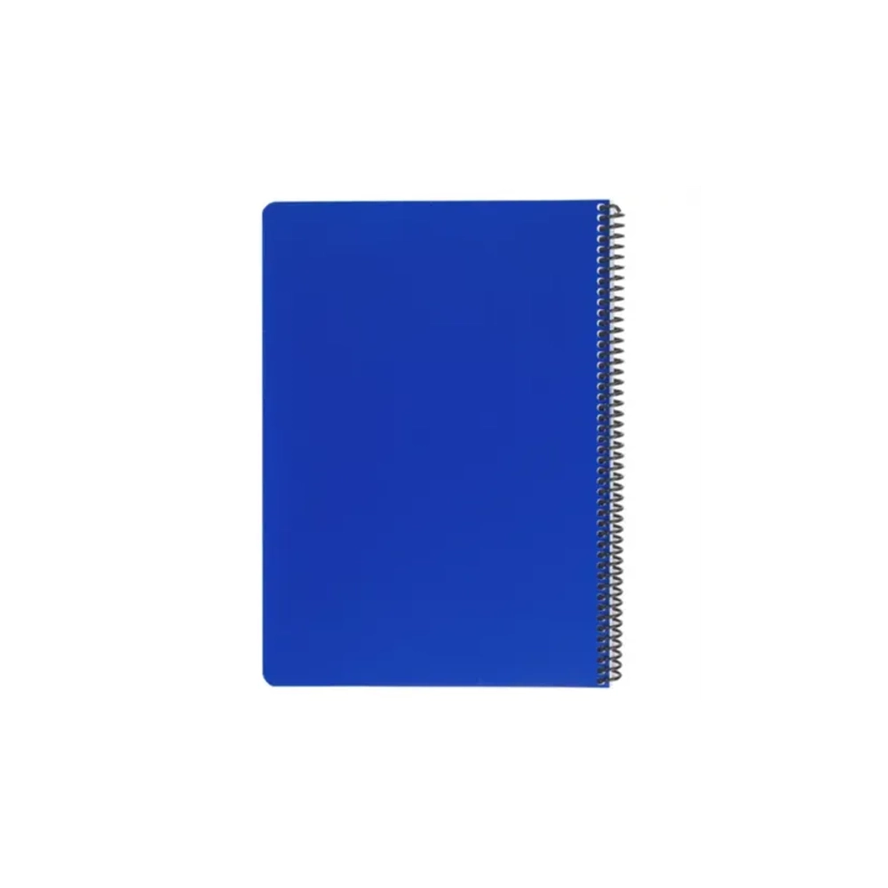 Тетрадь А-4 80л. клетка на спирали, обложка пластик синий, BRAUBERG Metropolis