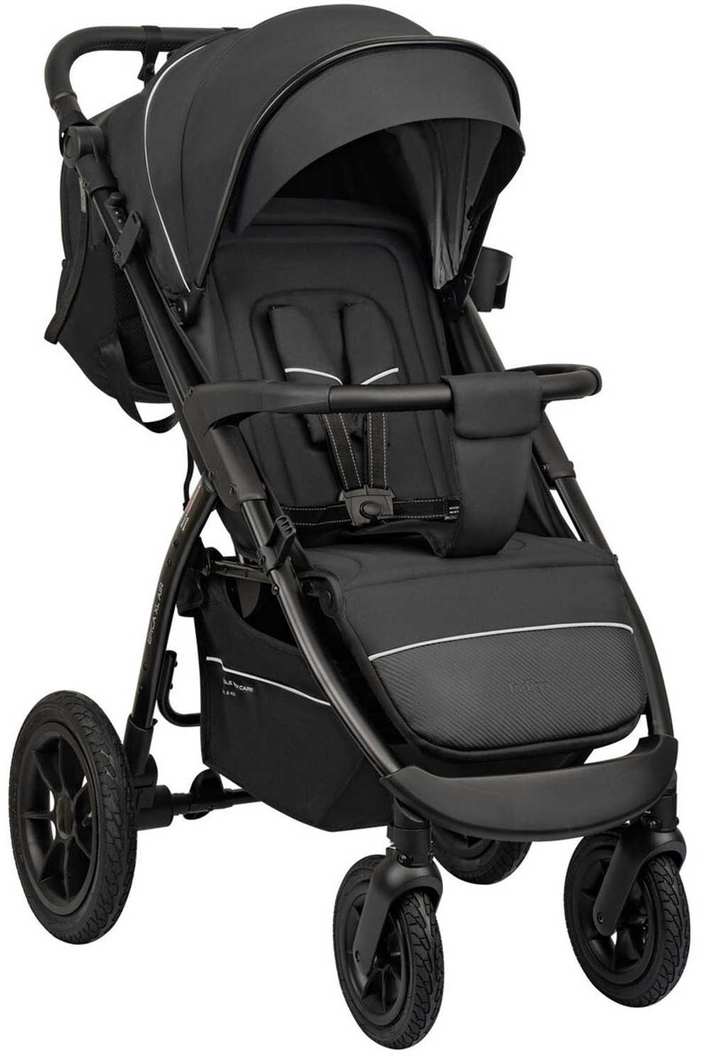 Детская прогулочная коляска Indigo Epica XL Air с сумкой 2025 черный