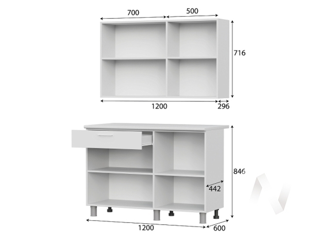 Кухонный гарнитур КГ-4 1,2м