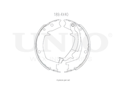 Колодки тормозные бараб. задние UNIO BRP-10103