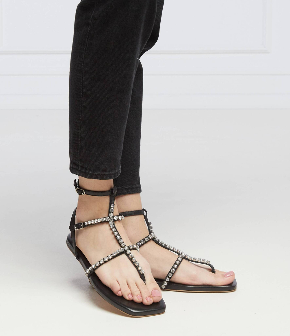 Кожаные босоножки TWINSET - черный(221TCT060)