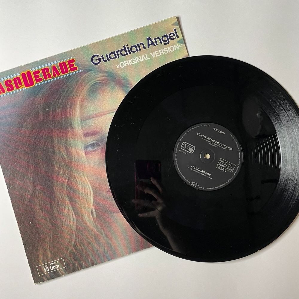 Винтажная виниловая пластинка LP Masquerade Guardian Angel (Germany 1983) Maxi Single 45 RPM