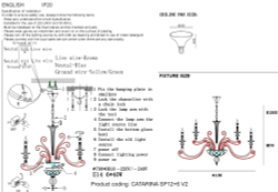 Люстра Crystal Lux CATARINA SP12+6 V2 GOLD/TRANSPARENT-COGNAC