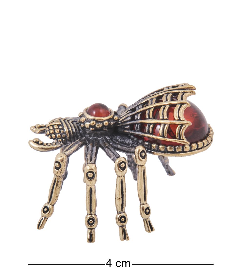 Народные промыслы AM-4205 Фигурка «Паук Невеста» (латунь, янтарь)