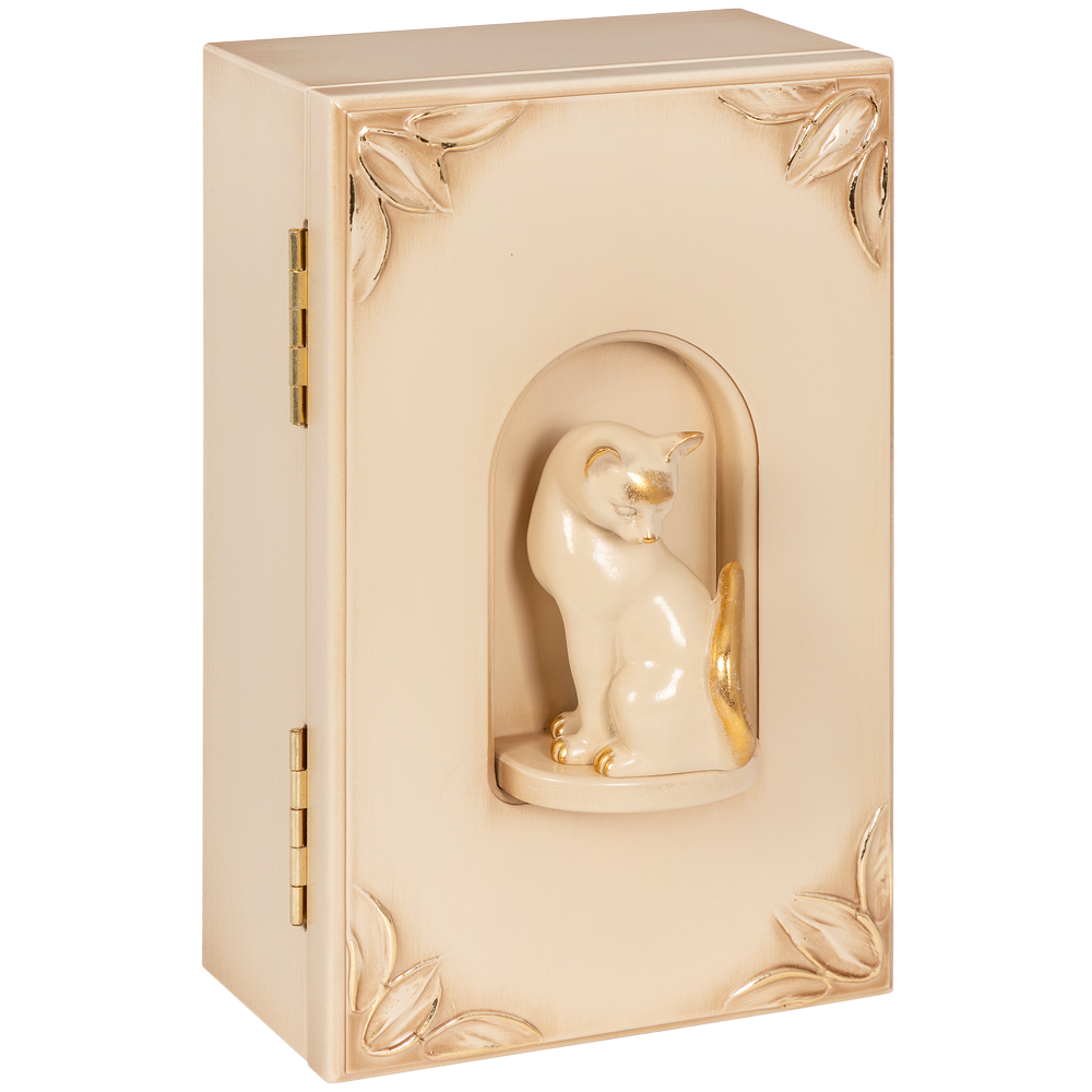 Полка - ключница Кошка Грация Айвори