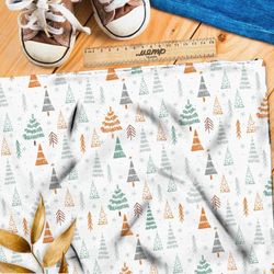 Ткань мембрана нарисованный лес