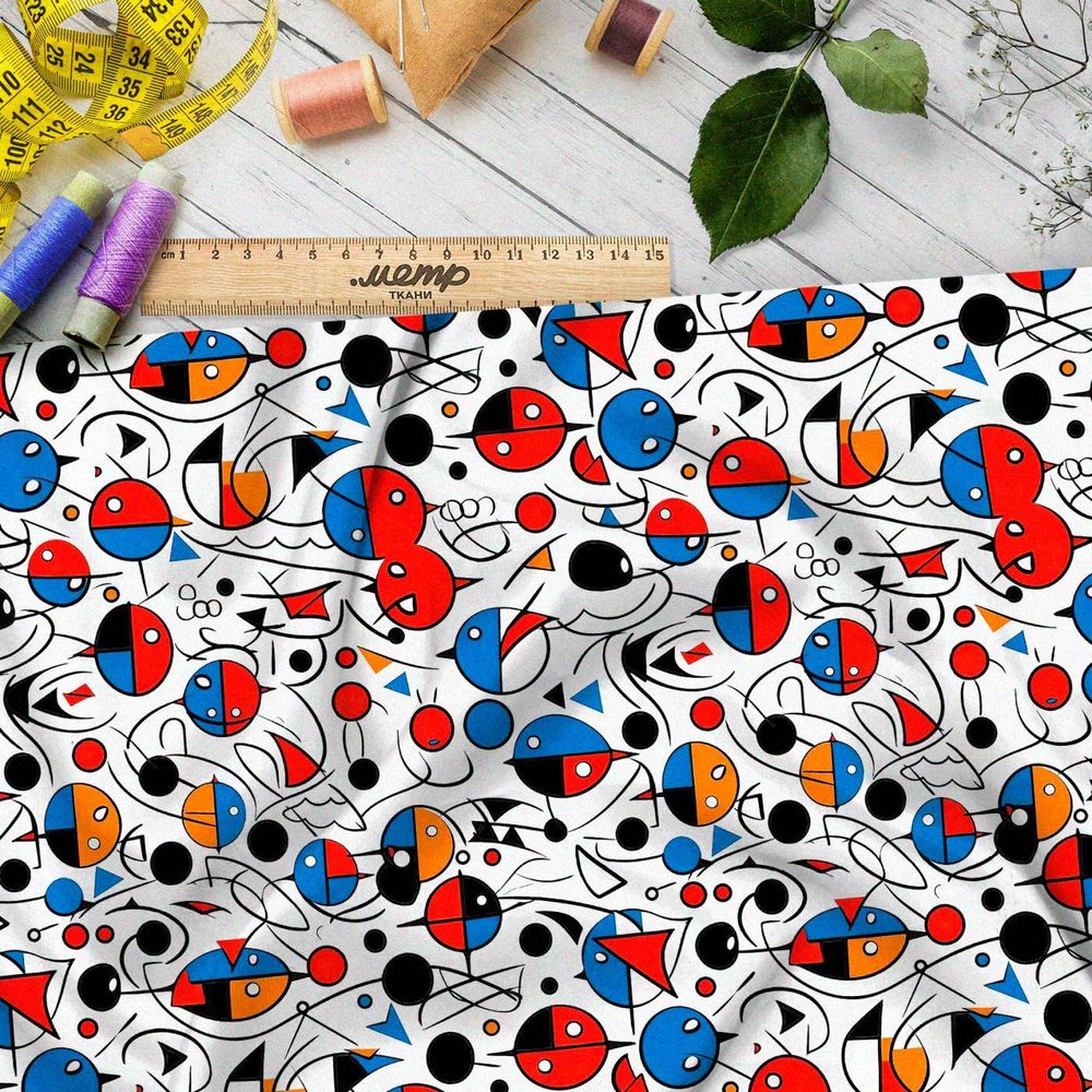 Ткань Ниагара Софт призрачный космос