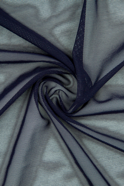 Сетка эластичная иссиня-черная отрезом 75х50 см (Турция)