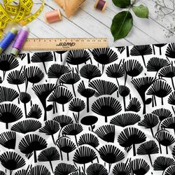 Ткань премиум флис двуцветная цветочная фантазия