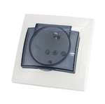 Розетка с/у Таймыр SQ1814-0019, 1 гнездо, с/з, з/ш и крышкой, IP44, белая 164245