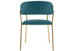 Стул на металлокаркасе Kamelia green / gold