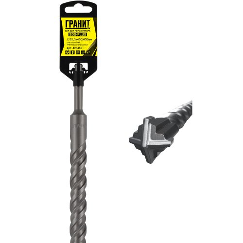 Бур ГРАНИТ SDS+ Quadro-X 25,0*450